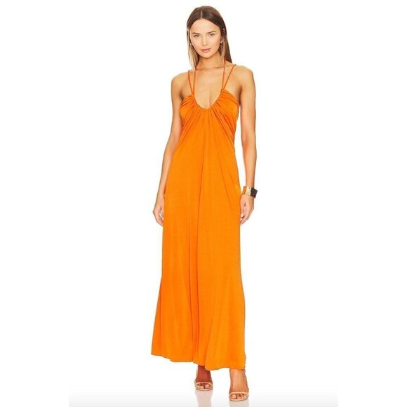 Jonathan Simkhai Hayes Dress Orange Womens Size Large - Picture 1 of 13